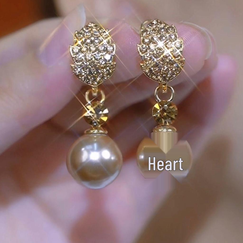 Элегантные серьги-пусеты в виде листьев с жемчугом и бриллиантами - Серебро S925, Высококлассная роскошь для женщин