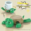 1pc 3D Printed Panicked Turtle Coaster Home/Office Decorative Coffee Tea Cup Mat Insulation Pad Mug Holder with Funny Expression