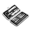 8 Pcs Stainless Steel Nail Scissors Cutter Clippers Set Fingernail Toenail (Black)