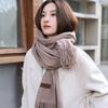 2025 Korean Style Dual-Use Winter Scarf Shawl for Women - Thick Warm Imitation Cashmere, Versatile Neck Warmer for Students.