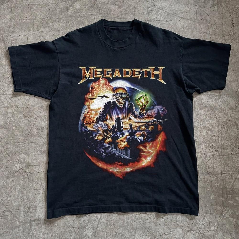 Футболка Megadeth Vic Rattlehead Винтажная Трэш-метал Унисекс Размер S-5XL