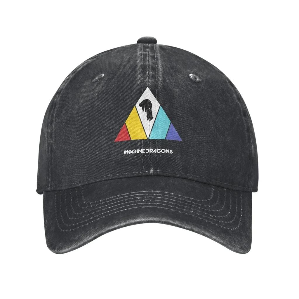 Vintage Imagine Dragons Loom Album Baseball Caps for Unisex Women Distressed Denim Snapback Hat Band Music Outdoor Adjustable Hats
