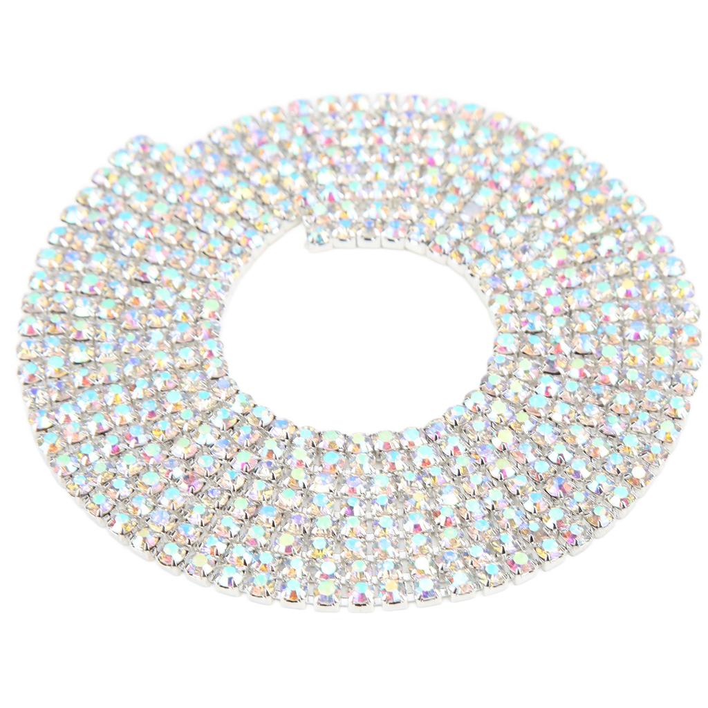 1 Yard 2 Rows Close Rhinestone Chain High Gloss 90cm Length AB Rhinestone Chain for DIY Jewelry