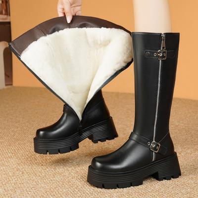 Женские зимние ботинки из натуральной кожи и натуральной шерсти, теплые женские ботинки Tenor, женские зимние ботинки на платформе в британском стиле