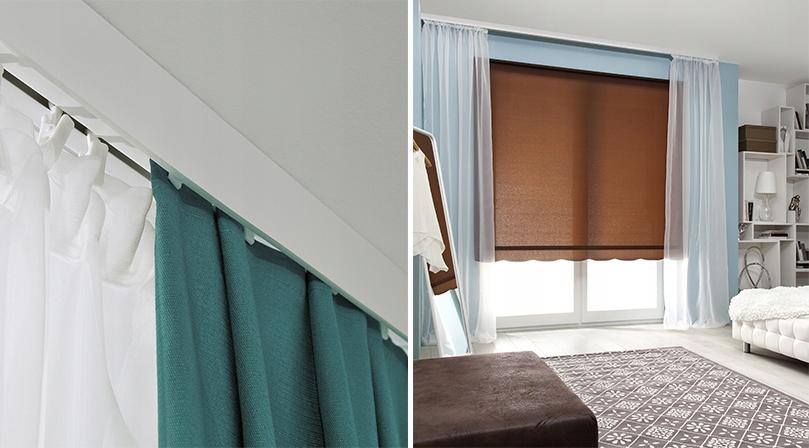 Double-track ceiling rail PVC curtain rod 300 cm