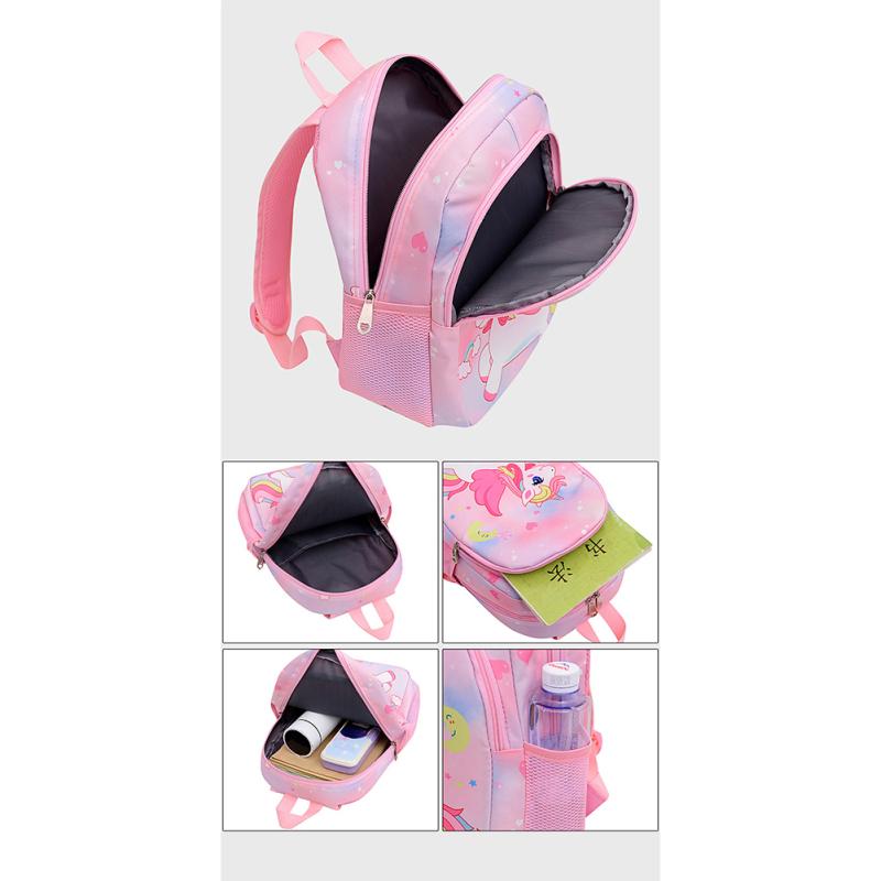 Детский рюкзак для школьников, милый мультяшный рисунок русалки-единорога, большая вместимость, школьная сумка, легкий вес