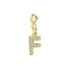 Trendy Gold Color Micro-inserts Zircon Alphabet Charm DIY Making Letter Pendant Necklace Bracelet Accessories Fashion Jewelry