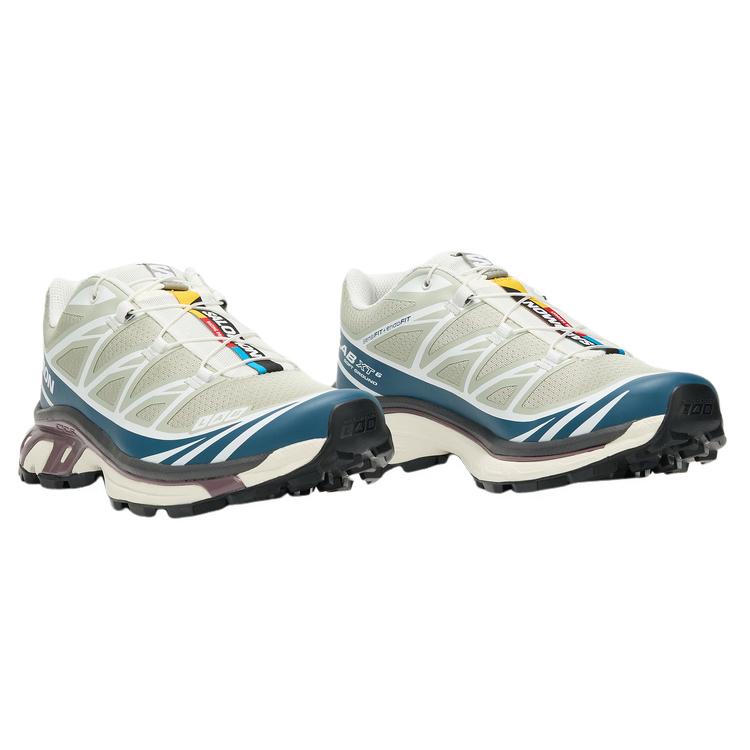 SALOMON Xt-6 Recut Ткань для уличной моды Амортизация Прочные Низкие Кроссовки для бега Унисекс Кеды Минерально-серый Утиный синий Белый 492579