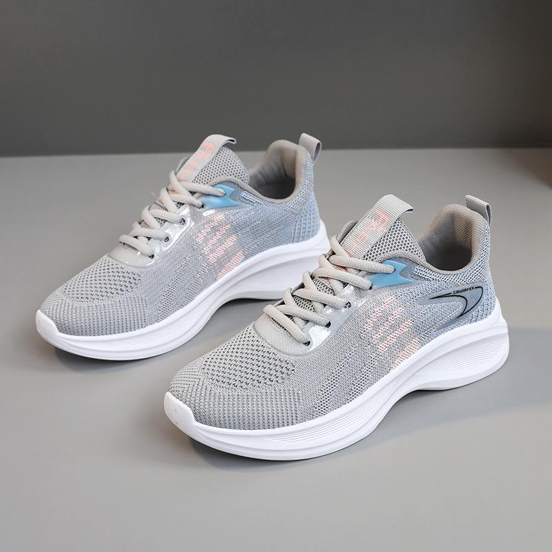 Br128 New Mesh Shoes Women's Spring/Summer Flying Woven Shoes Leisure Sports Women's Mesh Breathable Sneaker Running Shoes