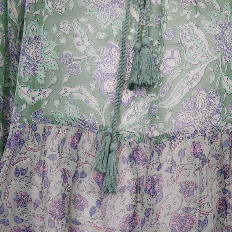 Топ с длинными рукавами loah прозрачный с цветами Женский ANTIK BATIK