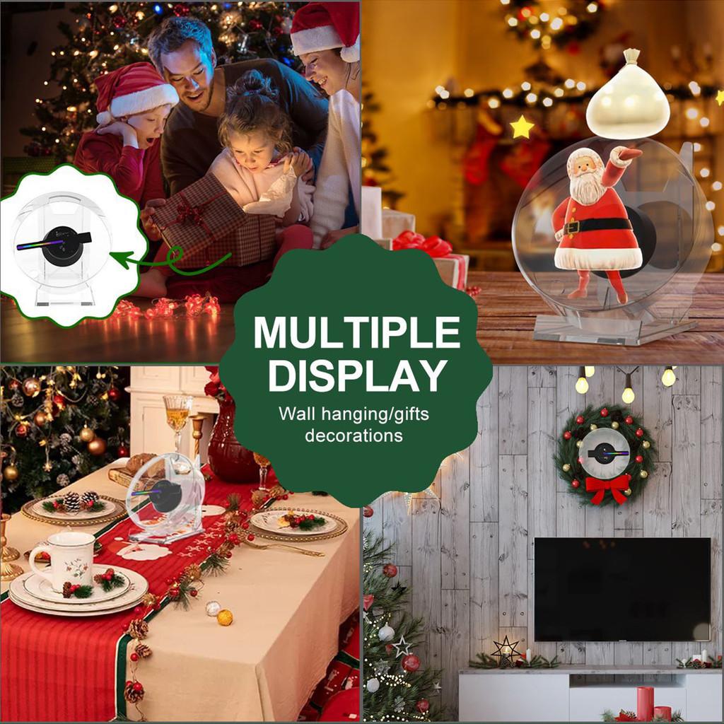 Мини 3D Голографический Рекламный Свет Настольный Светодиодный Голографический Проектор Вентилятор Экран Голограмма Изображение Видео Демонстрационное Устройство 12*10.4*8.8см