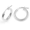 [M9465] - Silver Hoop Earrings 'Maille Omega' Silver (rhodium-plated) - 35x3 Mm