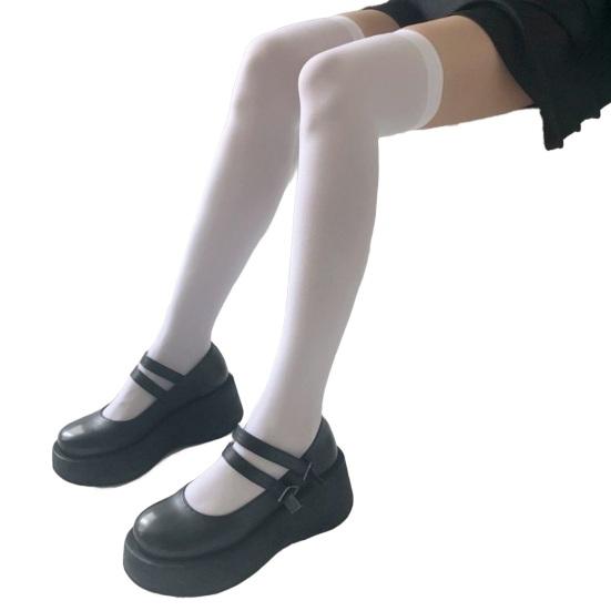 Гольфы для девочек, носки для школьной формы, бесшовные длинные носки, дышащие тонкие носки-слаучи