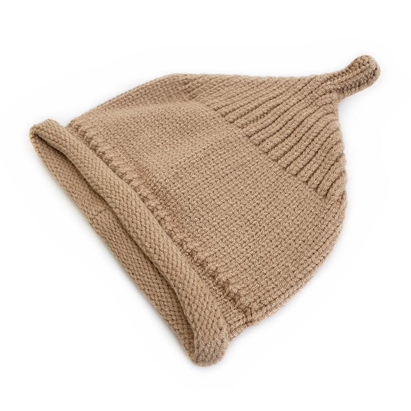 Унисекс шерстяная детская шапка "Кот Брат": Новое поступление Осень/Зима, Однотонный, Теплый трикотаж, Классический дизайн.