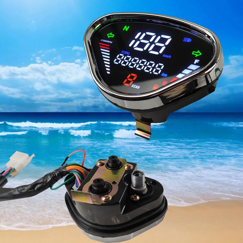 Motorcycle Meter 12V LED Instrument Assembly LCD Display Digital Speedometer Tachometer Waterproof for Honda DAX 70 CT50 CT70