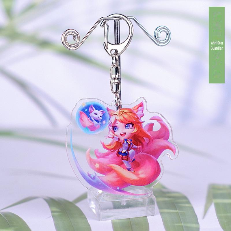 Аниме акриловый двухслойный сэндвич-подвесной брелок - Lualu Blind Monk Yasuo Comic Exhibition Accessories