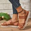 Fashion 2024 Summer Women's Brown Rope Flat SandalsSize42 Thick Sole Sandals for Women Lightweight Anti-Slip Beach Sandalias De Mujer