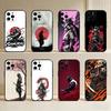 Японский Бусидо Самурай Чехол для Телефона Для iPhone17,16,15,14,13,12 Plus,Max Мягкий Силиконовый Черный Чехол