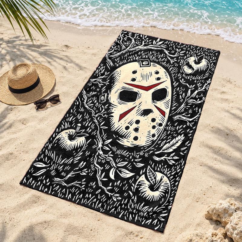 Friday the 13th Microfiber Beach Towel Quick Dry Sand Free Lightweight Beach Towels for Travel Swimming Camping