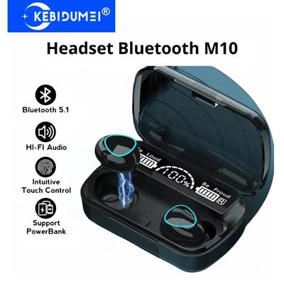 Беспроводные наушники Bluetooth 5.1 HiFi стерео наушники водонепроницаемые шумоподавляющие наушники-вкладыши со светодиодным дисплеем гарнитуры для зарядки вашего телефона