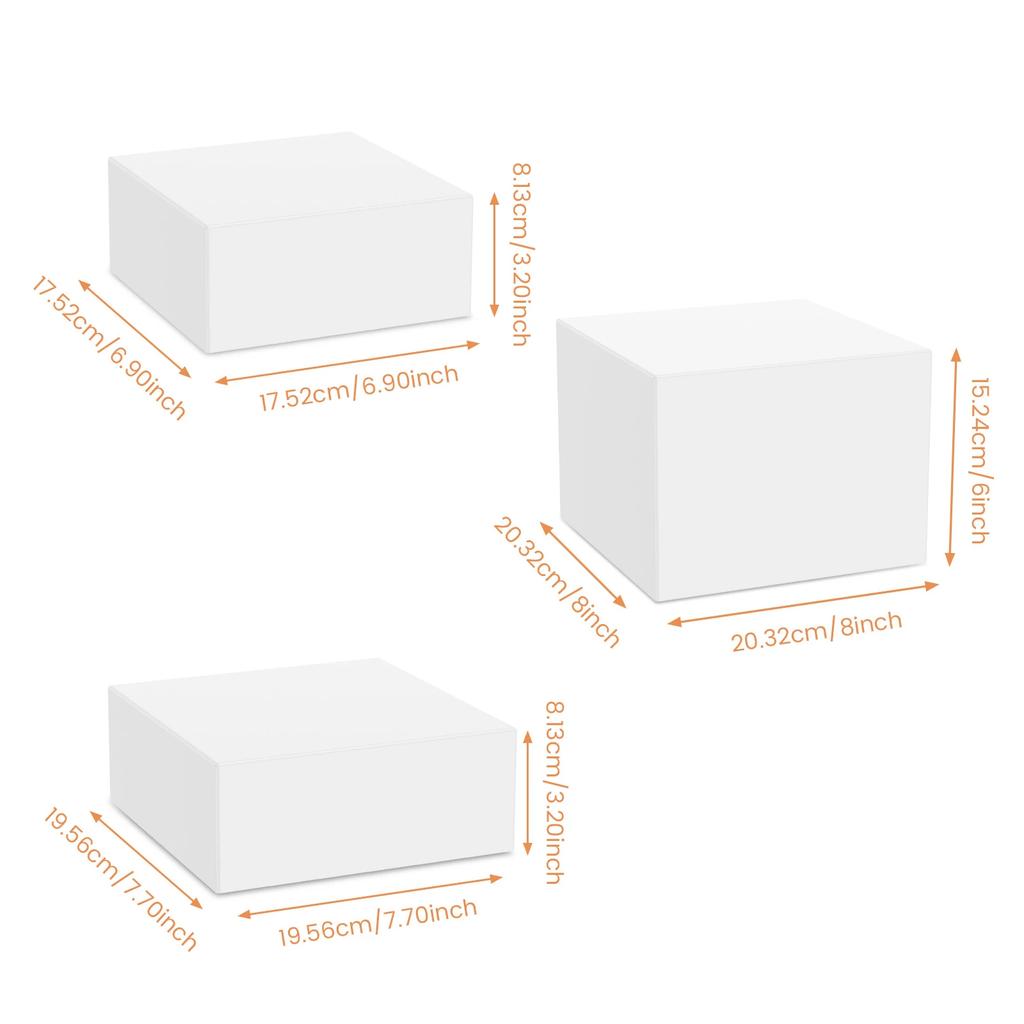 3/6Pcs Acrylic Buffet Riser Food Display Stands Desktop Catering Dessert Cake Party Buffet Jewelry Display Decorating Box