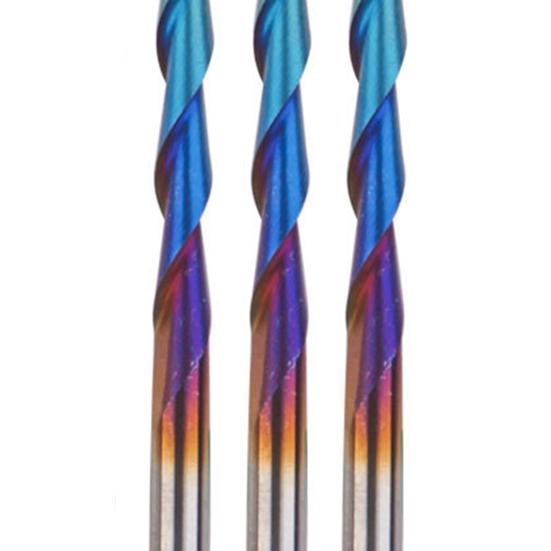 10 шт. 3,175 мм с круглым хвостовиком и плоской головкой, фрезы, высокая твердость, высокая эффективность работы, широко используемые спиральные фрезы с ЧПУ, деревообработка