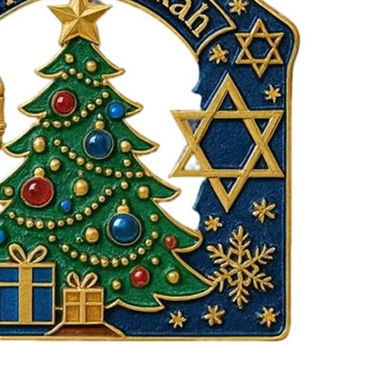 Счастливой Хануки Рождественское украшение на елку Акриловое Еврейское Ханука Рождественские украшения Духовные подарки для мужчин женщин взрослых
