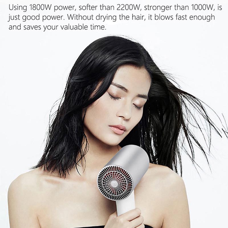 Оригинальный анионовый фен Xiaomi Mijia Soocas H3S, корпус из алюминиевого сплава, 220 В, 1800 Вт, выходное отверстие для воздуха, анти-горячий, инновационный дизайн, уход за волосами, фен