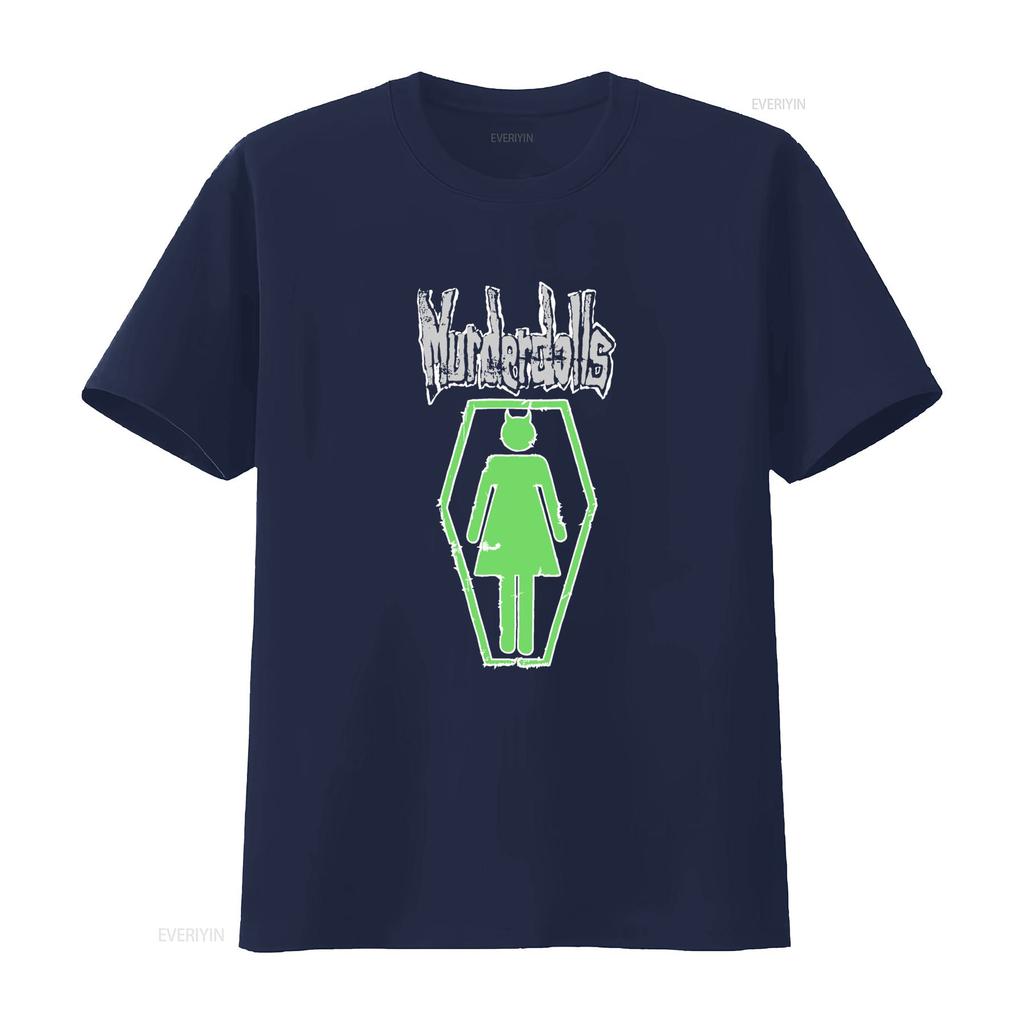Винтажная футболка Murderdolls Green Coffin Girl Уникальный готический рок-дизайн для мужчин и женщин винтажная стильная с эффектом потертости и растяжки