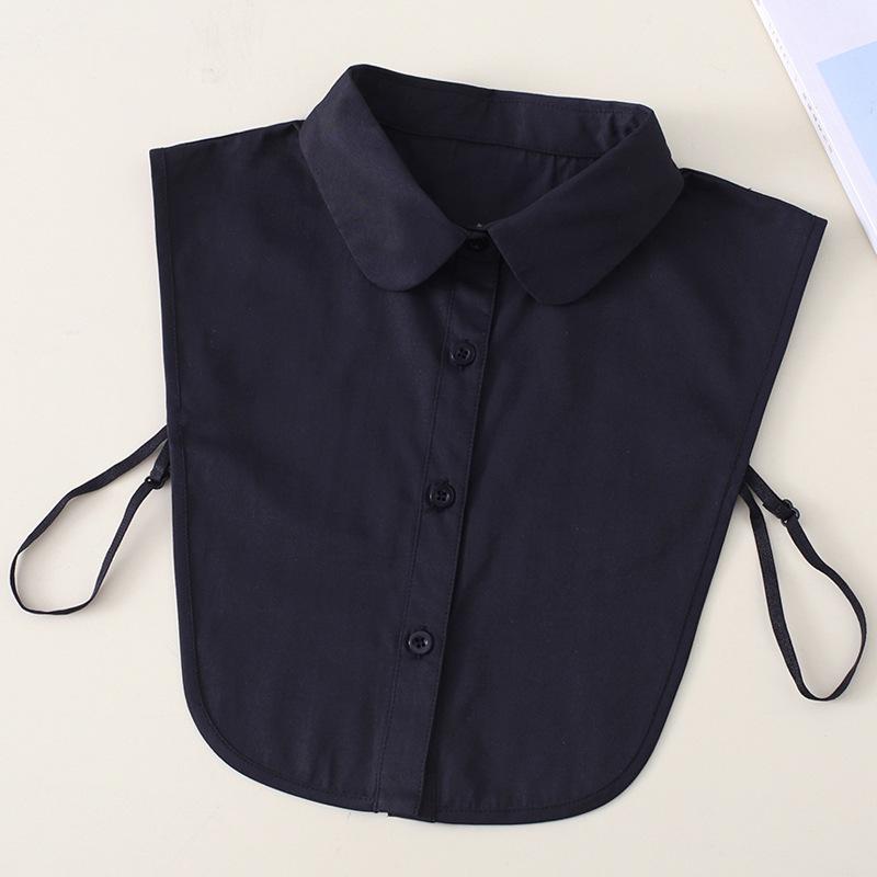 White Shirt Fake Collar Round Neck Doll Collar Accessory Collar Shirt Fake Collar Women'S Black B8 White B9