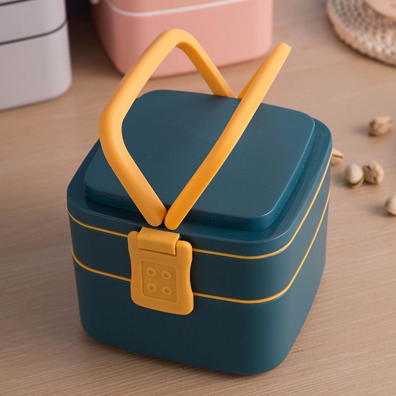 Japanese Multi-layer Insulated Bento Lunch Box - Portable, Microwave-Safe, and Fresh-Keeping.
