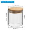 PATIKIL 17oz Glass Jars with Airtight Bamboo Lids, Set of 2, Clear Food Storage Jars for Nuts, Sugar, Coffee Beans, and Spices (12x8cm)