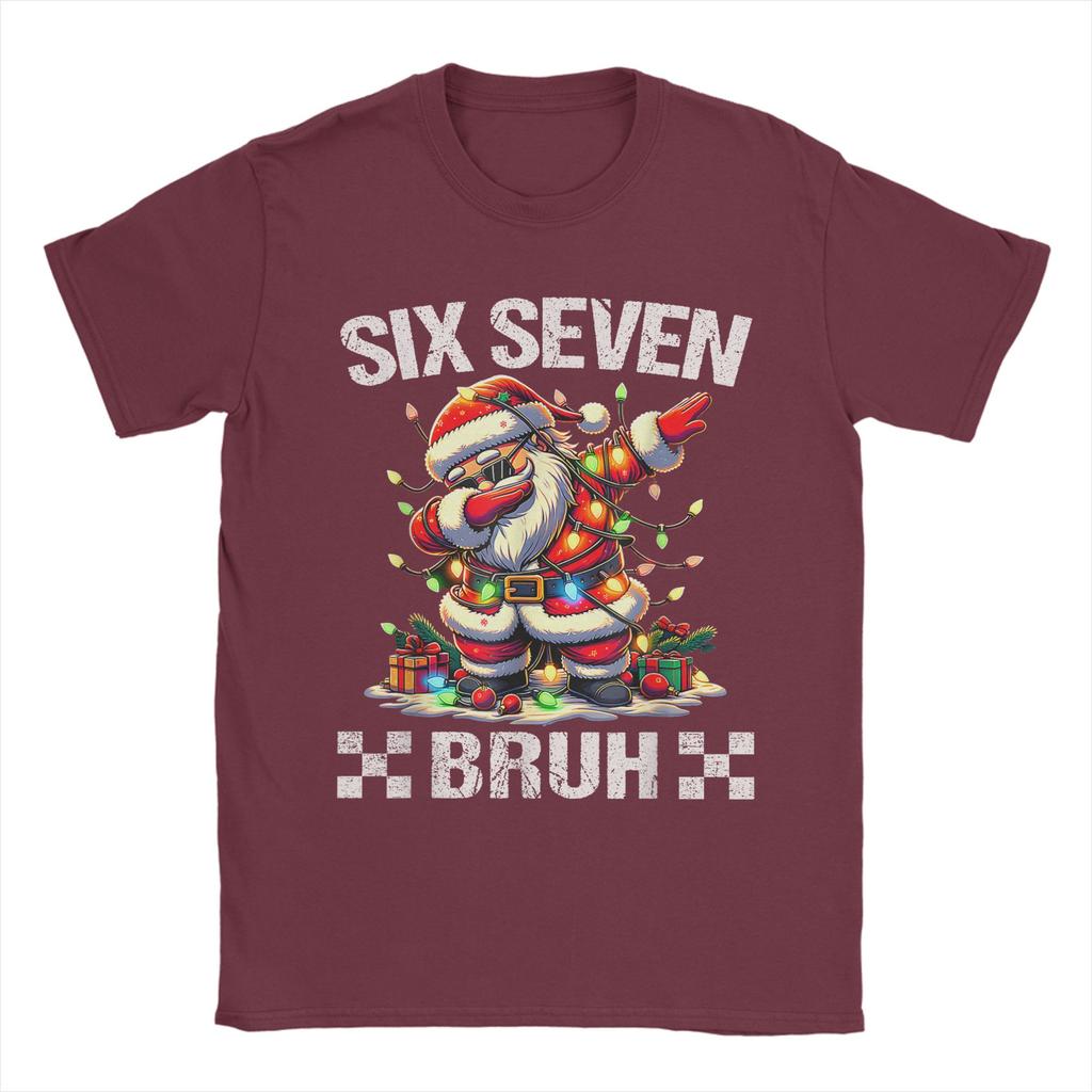 67 Six Seven Burh Funny Christmas 6 7 Meme T-Shirt Summer Cotton T Shirts For Male Hippie Pattern Tshirt Short-Sleeve Clothes