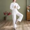 Cotton And Linen Women's Clothing Suit Chinese Style Traditional Clothing Two-piece Set