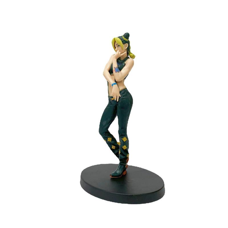 17CM Anime Bizarre Adventure Jojo Figure Banpresto Original Jolyne Cujoh Action Pvc Model Collectible Child Toys Gift