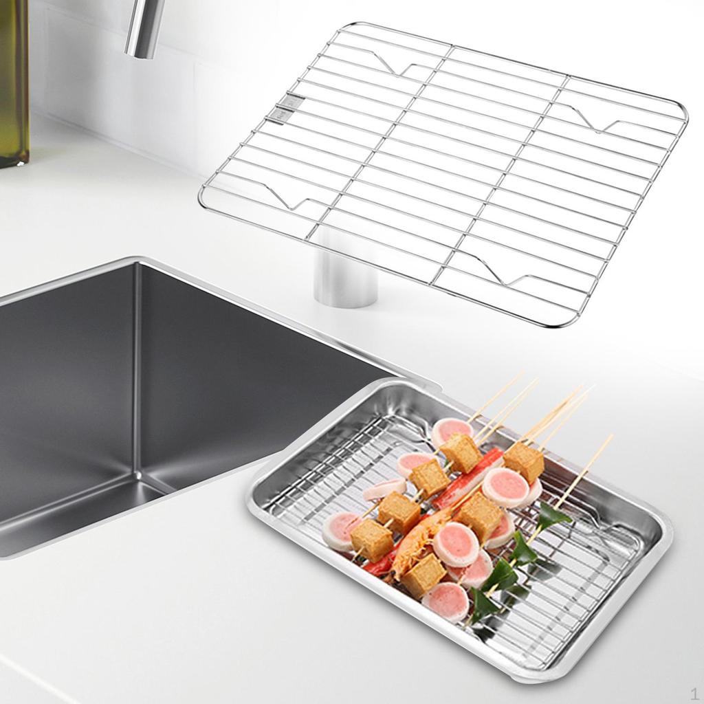 Baking Cooling Rack Drying Roasting Rack, Cake Tray Oven Grid Wire Cookie for