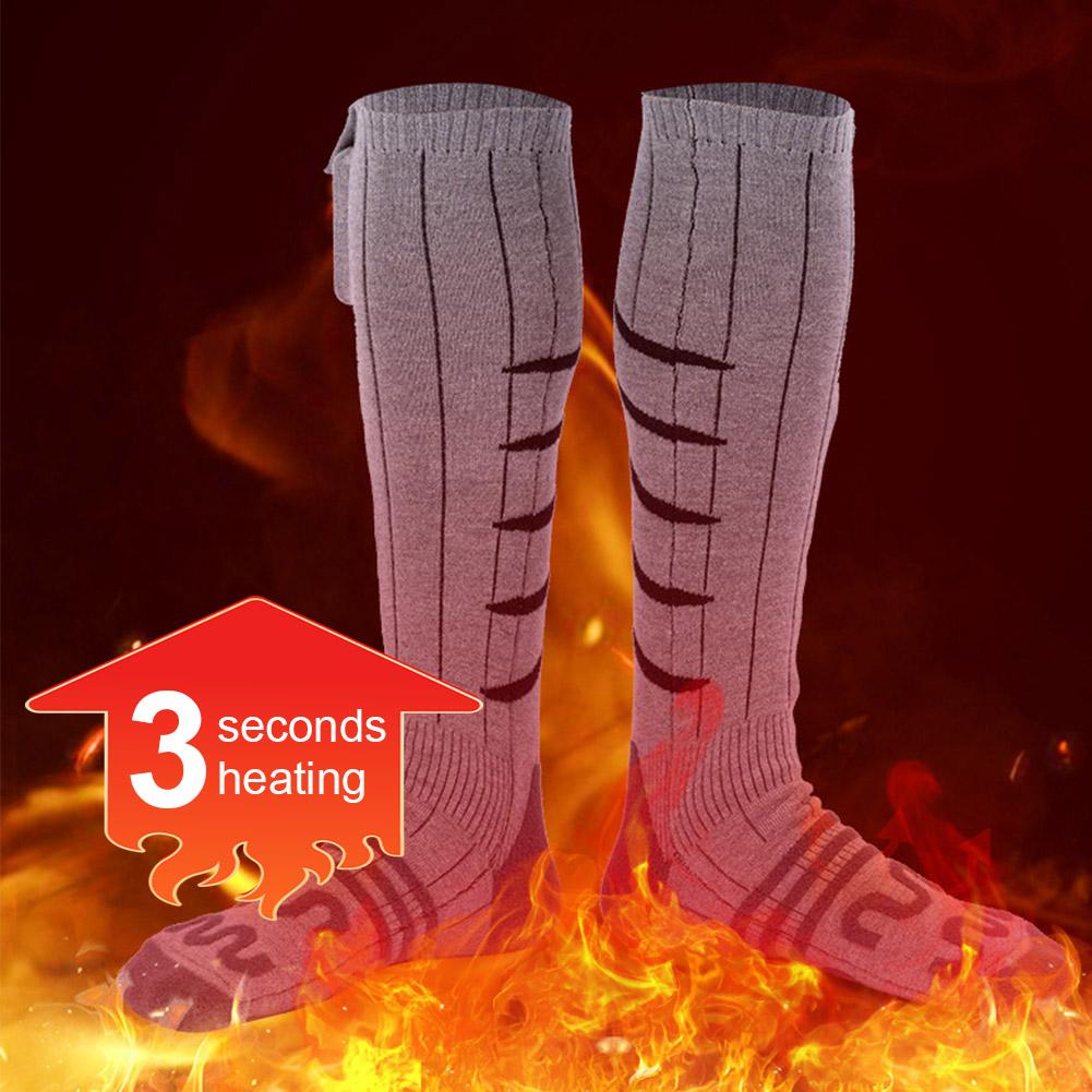 Electric Heating Socks Cold-Proof Winter Heating Socks Fast Heating Winter Warm Thermal Socks for Cycling Camping Skating