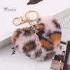 Plush Love Heart Keychain Soft Fluffy Lightweight Girls Car Key Ring Holder Handbag Backpack Decoration Pendant Birthday Gift