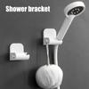 Wall Mounted Shower Bracket Adjustable Angle Simple Installation Universal Self Adhesive Shower Head Bracket with Hook