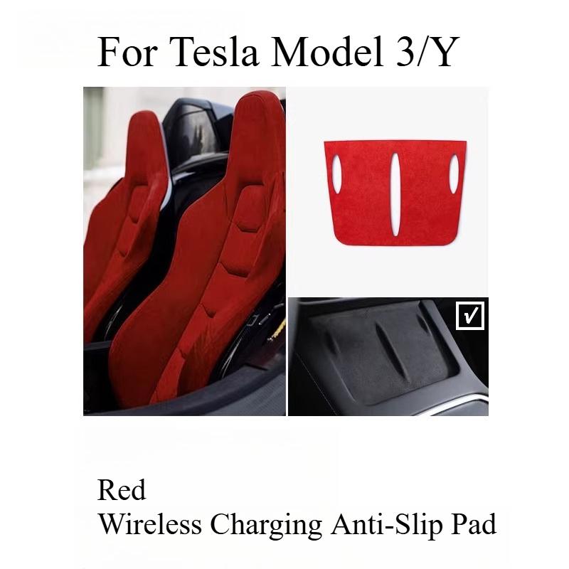 Для Tesla Model 3/Y Беспроводная зарядная панель для центральной консоли Автомобильный держатель для стакана Нескользящий коврик Аксессуары Автомобильные Аксессуары