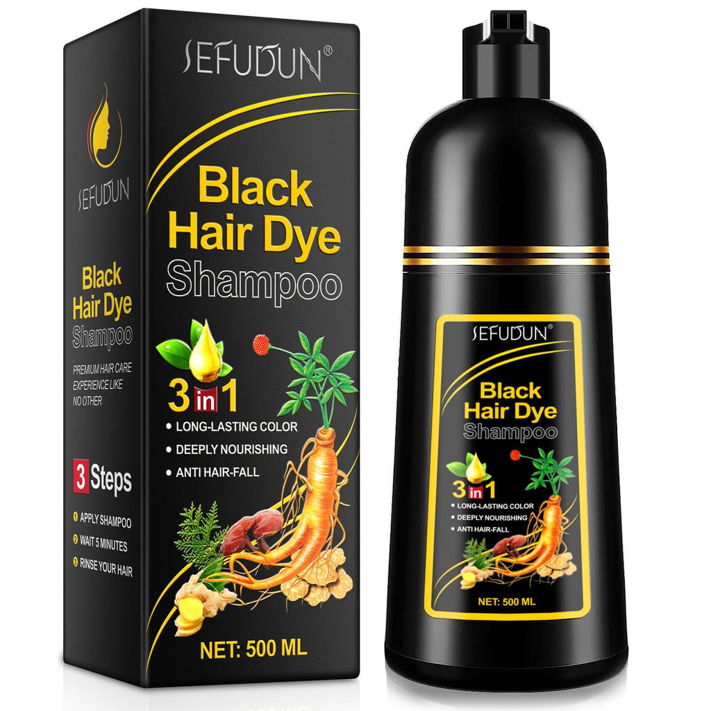 SEFUDUN 3 in 1 Hair Dye Shampoo Color Depositing Shampoo 2 Colors Available Gentle Formula 200ml