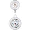 PULABO Nurse Watch, Pocket Watch for Nurses, Clip-on Pocket Watch, Unisex, Easy-to-Read Numerals, Flower Petal Decoration, Cute Gift for Birthdays, St