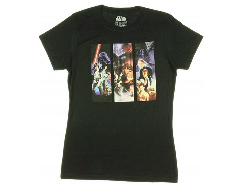 Star Wars Poster Scene Junior Women's T-Shirt Tee NWT
