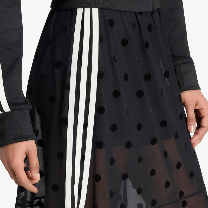 adidas Оригинальные Полоска в горошек Прозрачная Повседневная Длинная Юбка Женские юбки KV1177