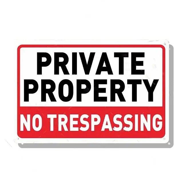 Metal Tin Signs Decor Warning 24 Hour Video Posters Surveillance Private Property No Trespassing Outdoor Indoor Wall Decor
