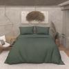 3D Microfiber Duvet Cover Set 240x220 Cm MAYA Khaki, by Soleil d'Ocre