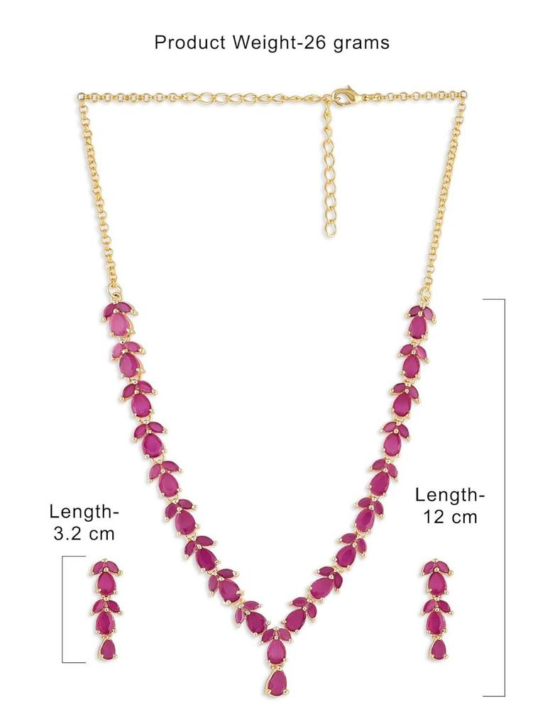 Ожерелье Изящное Рубиновое Ожерелье Набор Для Женщин