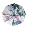 Зонт для защиты от солнца, двухсторонний зонт с цветочным принтом, блокирующий УФ-излучение, портативный водонепроницаемый ветрозащитный складной зонт для путешествий от солнца и дождя