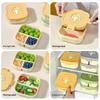 Portable Plastic Lunch Box With Compartment Microwave Safe Fruit Salad Lunch Container Kid Student Leak-Proof Bento Box