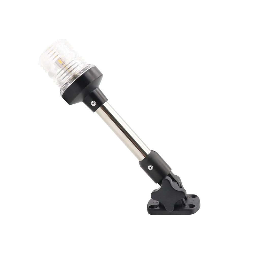 9" Marine Boat Yacht White LED All Round Navigation Pole Light Anchor Lamp DC12V